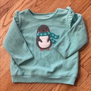Carter's Teal Sweatshirt with Penguin Design